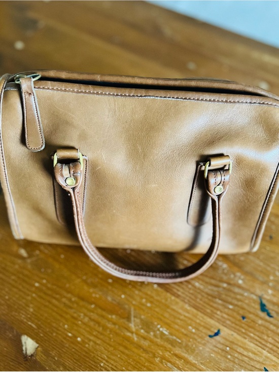 Coach Handbags - Vintage 1994 Coach Tan Leather Tote with Brass Accents